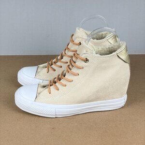 Converse Chuck Taylor All Star Lux Hidden Wedge Sneakers Womens 8 Suede